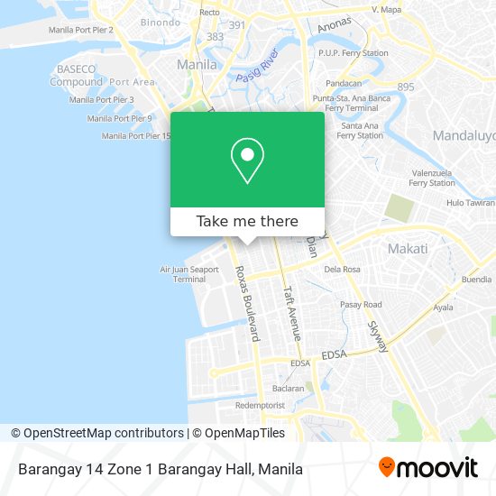 Barangay 14 Zone 1 Barangay Hall map