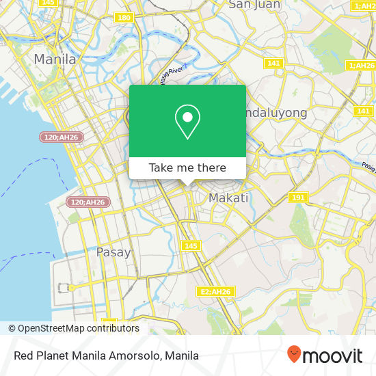 Red Planet Manila Amorsolo map