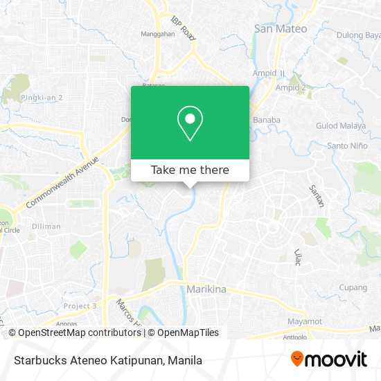 Starbucks Ateneo Katipunan map