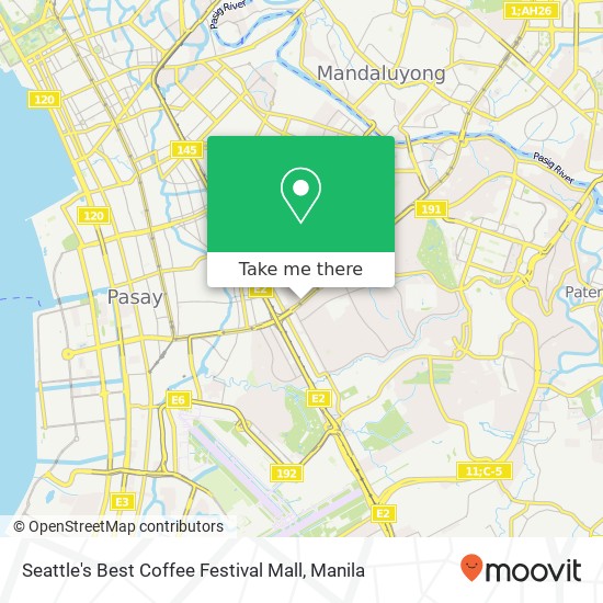 Seattle's Best Coffee Festival Mall map