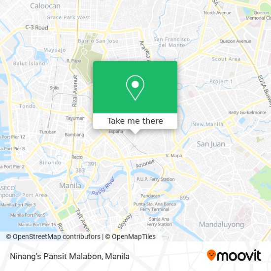 Ninang's Pansit Malabon map