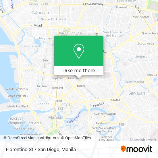 Florentino St / San Diego map