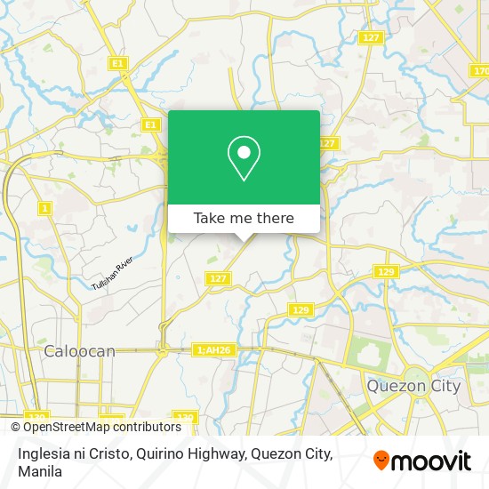Inglesia ni Cristo, Quirino Highway, Quezon City map