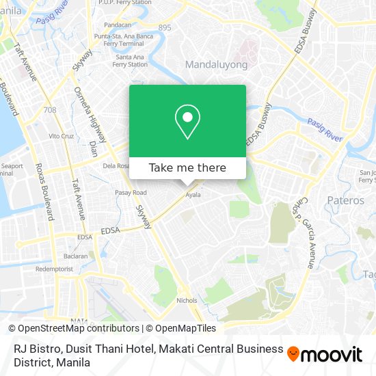 RJ Bistro, Dusit Thani Hotel, Makati Central Business District map