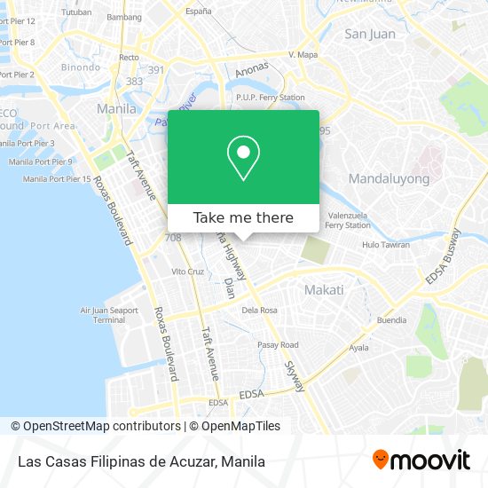 Las Casas Filipinas de Acuzar map