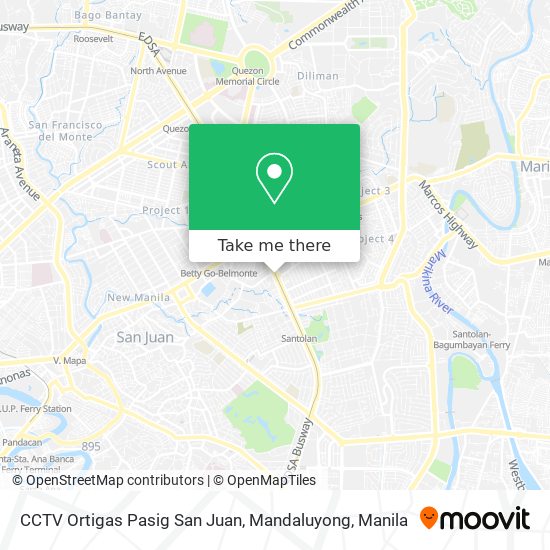 CCTV Ortigas Pasig San Juan, Mandaluyong map