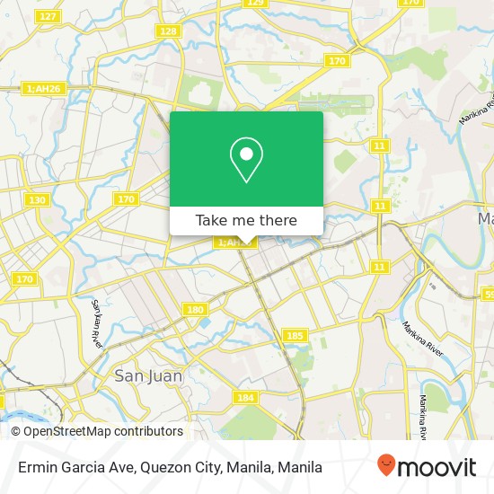 Ermin Garcia Ave, Quezon City, Manila map