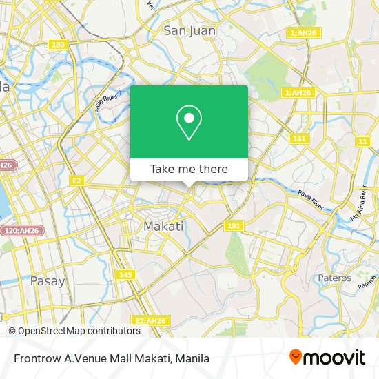 Frontrow A.Venue Mall Makati map