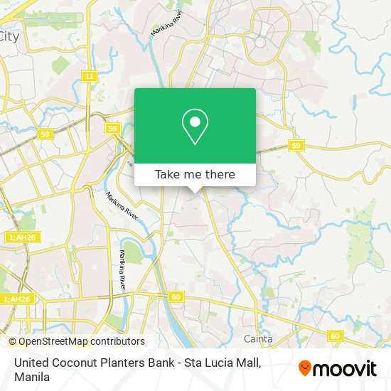 United Coconut Planters Bank - Sta Lucia Mall map