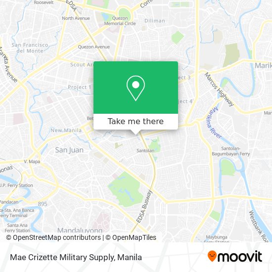 Mae Crizette Military Supply map