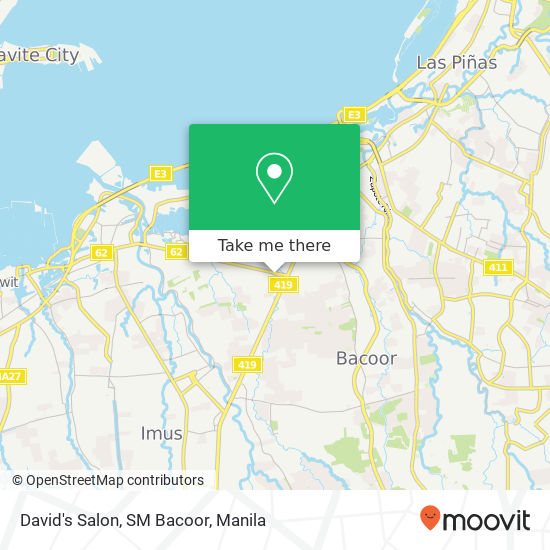 David's Salon, SM Bacoor map