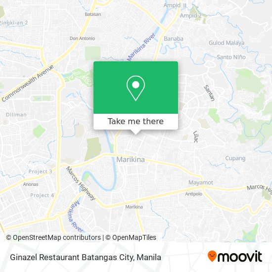 Ginazel Restaurant Batangas City map