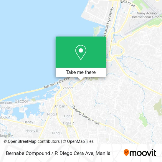 Bernabe Compound / P. Diego Cera Ave map