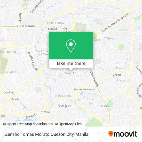 Zensho Tomas Morato Quezon City map