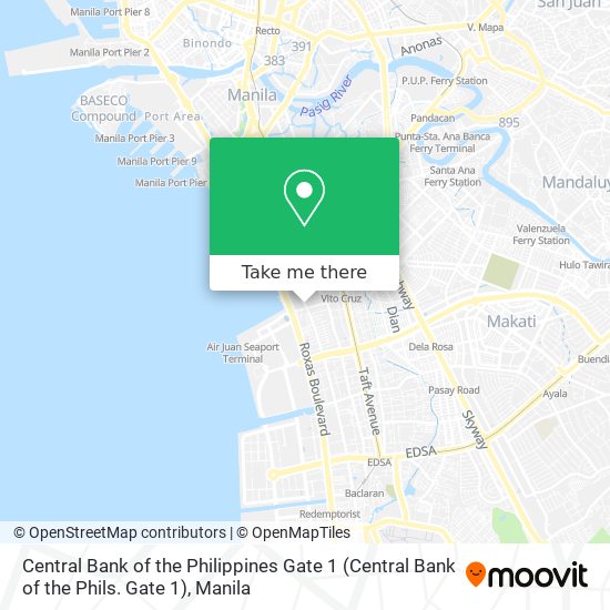 Central Bank of the Philippines Gate 1 map