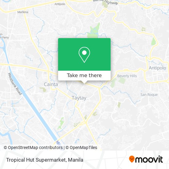 Tropical Hut Supermarket map