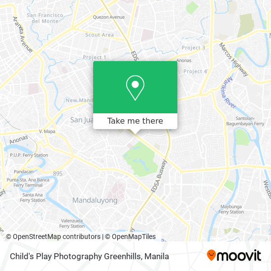 Child's Play Photography Greenhills map