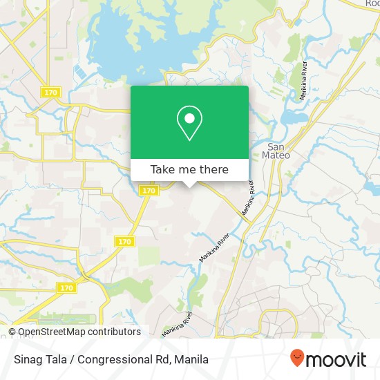 Sinag Tala / Congressional Rd map