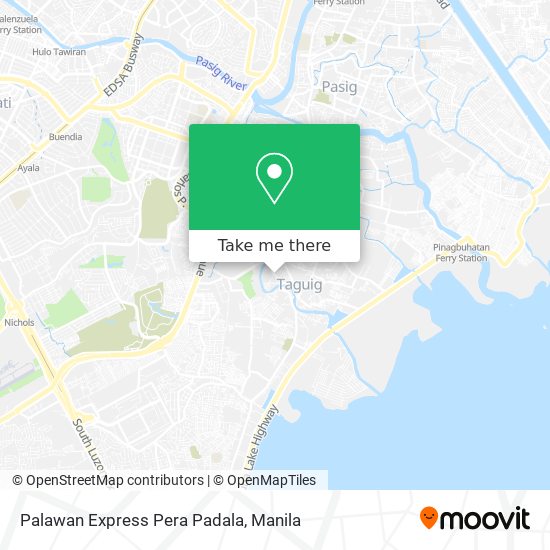 Palawan Express Pera Padala map