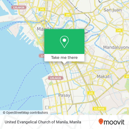United Evangelical Church of Manila map