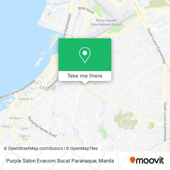 Purple Salon Evacom Sucat Paranaque map