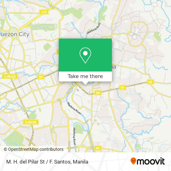 M. H. del Pilar St / F. Santos map