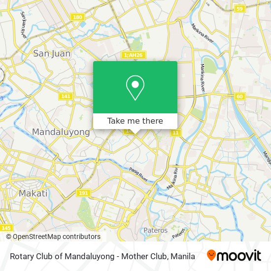 Rotary Club of Mandaluyong - Mother Club map