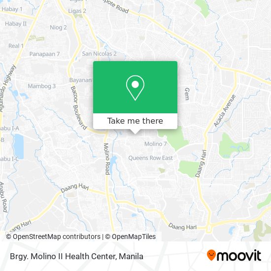 Brgy. Molino II Health Center map