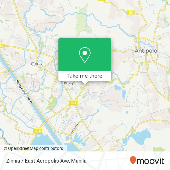 Zinnia / East Acropolis Ave map