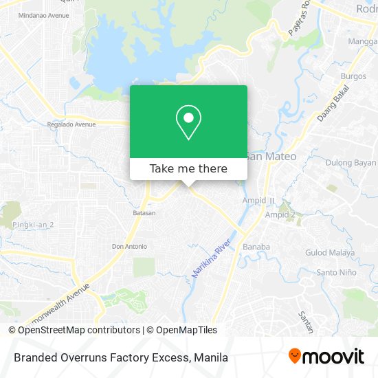 Branded Overruns Factory Excess map