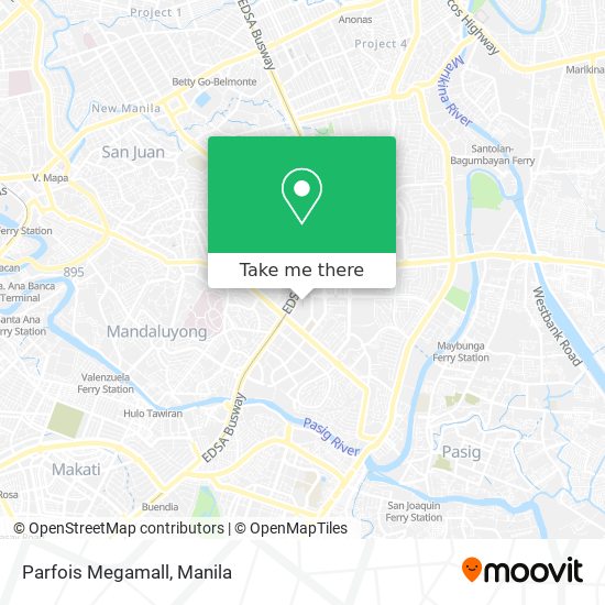 Parfois Megamall map