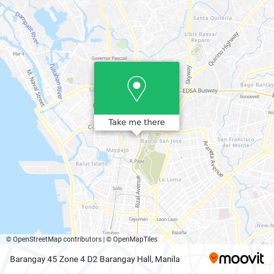 Barangay 45 Zone 4 D2 Barangay Hall map