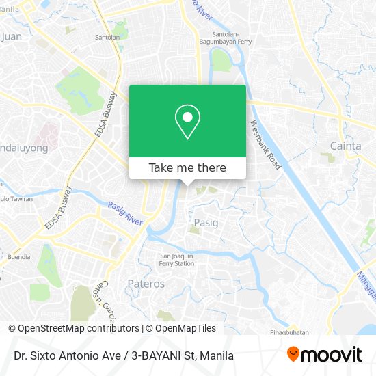 Dr. Sixto Antonio Ave / 3-BAYANI St map