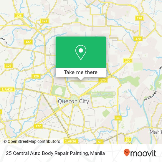 25 Central Auto Body Repair Painting map