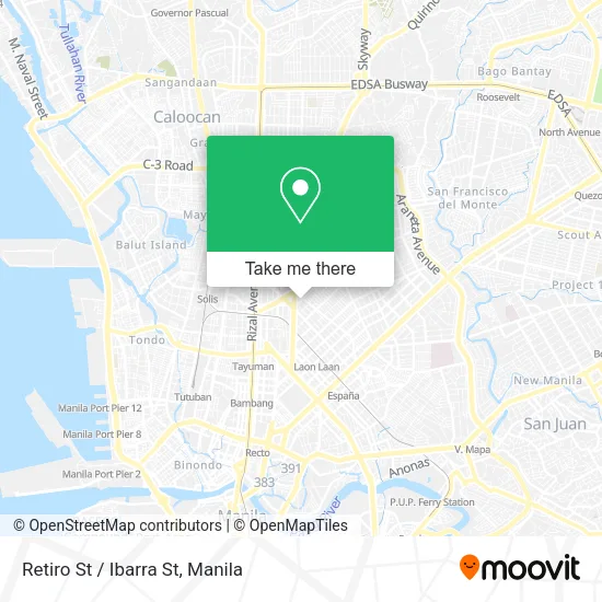 Retiro St / Ibarra St map