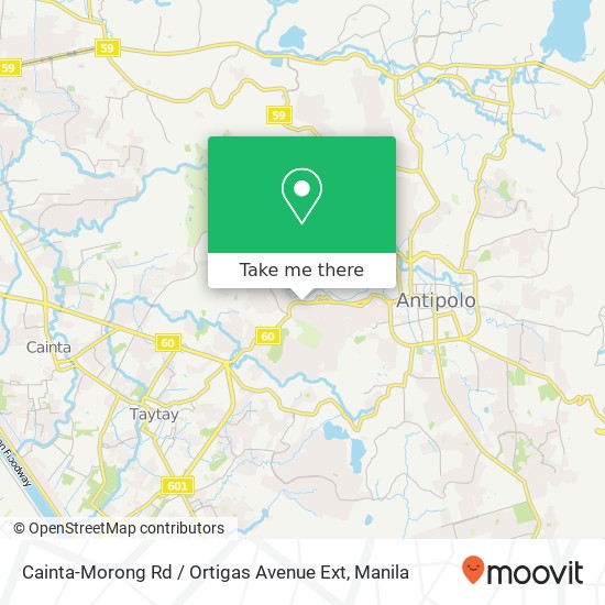 Cainta-Morong Rd / Ortigas Avenue Ext map