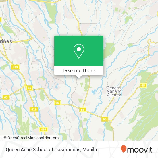 Queen Anne School of Dasmariñas map
