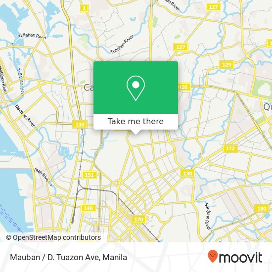 Mauban / D. Tuazon Ave map