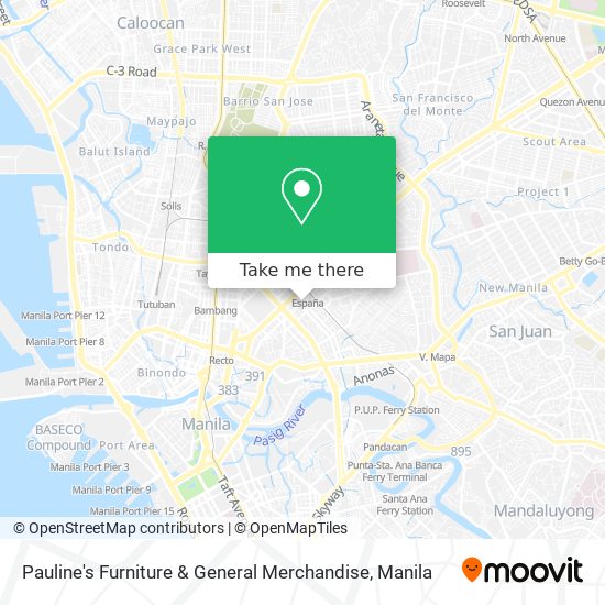 Pauline's Furniture & General Merchandise map