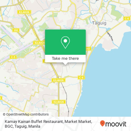 Kamay Kainan Buffet Restaurant, Market Market, BGC, Taguig map