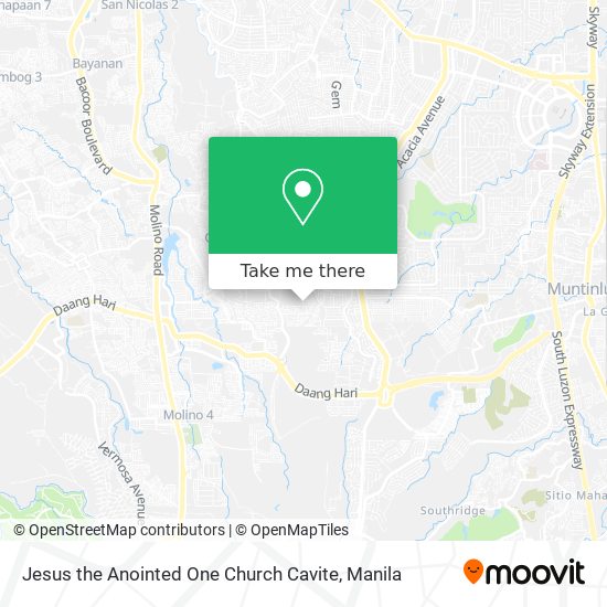 Jesus the Anointed One Church Cavite map