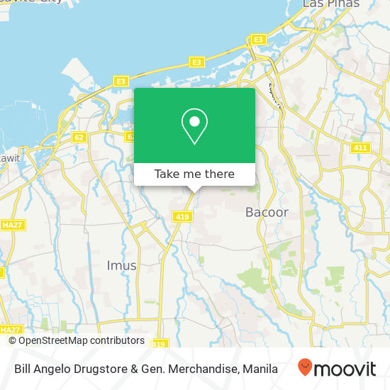 Bill Angelo Drugstore & Gen. Merchandise map