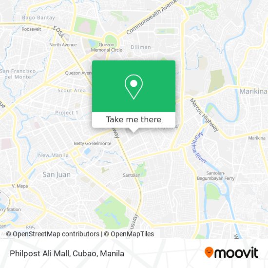 Philpost Ali Mall, Cubao map