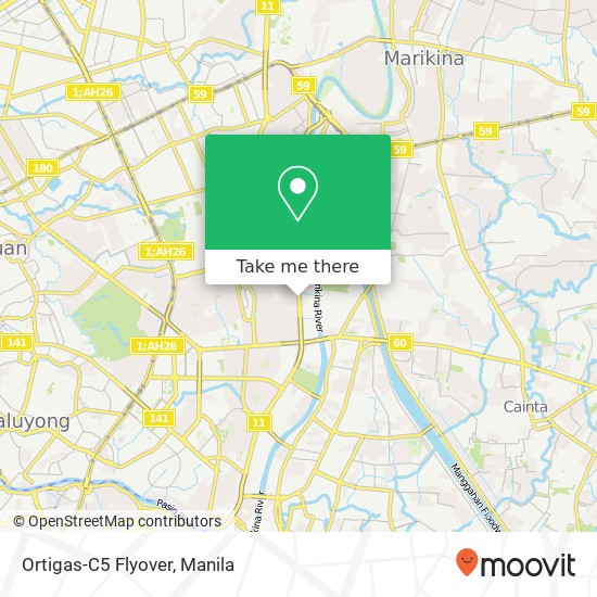 Ortigas-C5 Flyover map
