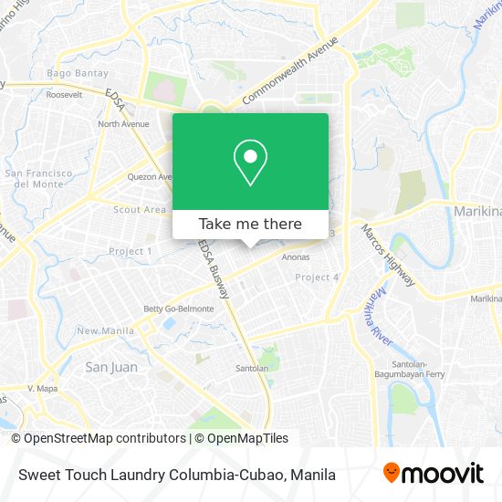 Sweet Touch Laundry Columbia-Cubao map