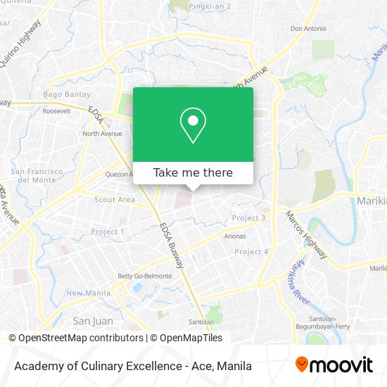 Academy of Culinary Excellence - Ace map