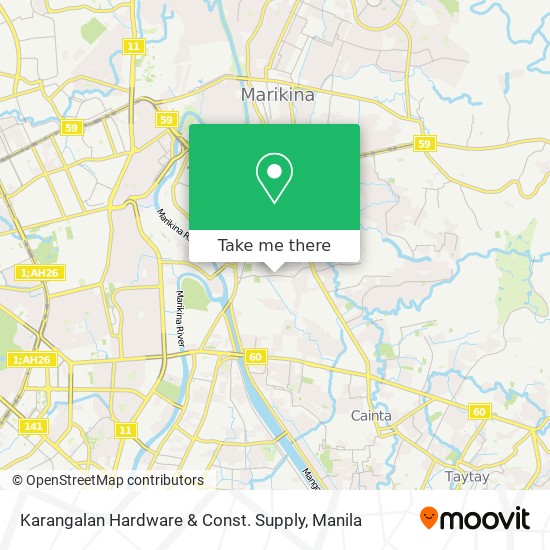 Karangalan Hardware & Const. Supply map
