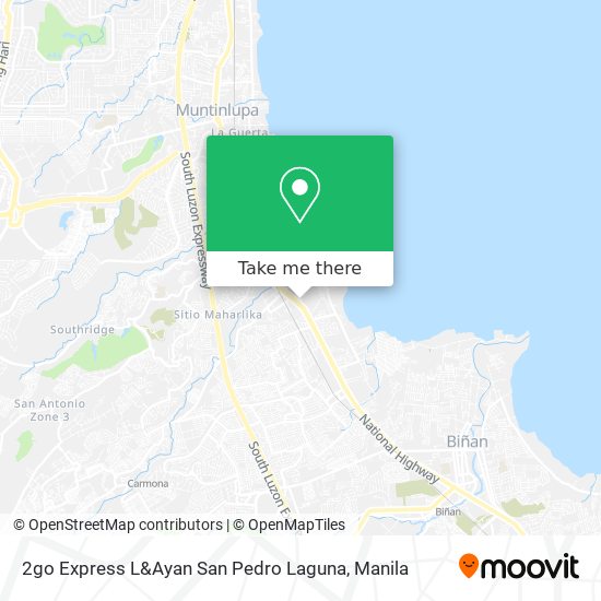 2go Express L&Ayan San Pedro Laguna map