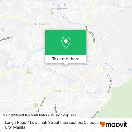 Langit Road / Luwalhati Street Intersection, Caloocan City map