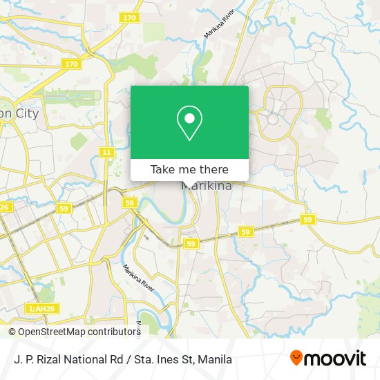 J. P. Rizal National Rd / Sta. Ines St map